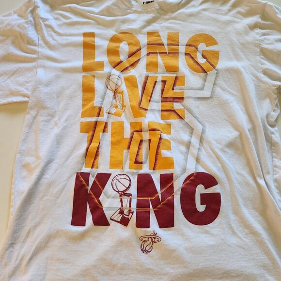UNK Lebron James Long Live the King Miami Heat T-Shirt White Mens Large - Picture 2 of 10